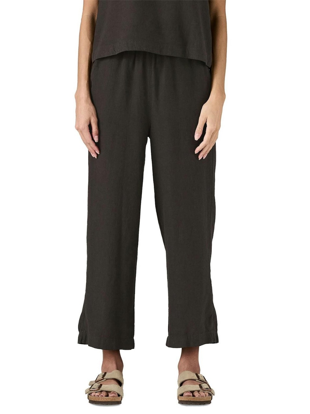 Patagonia Hemp Garden Island Wide Leg Pants in Black